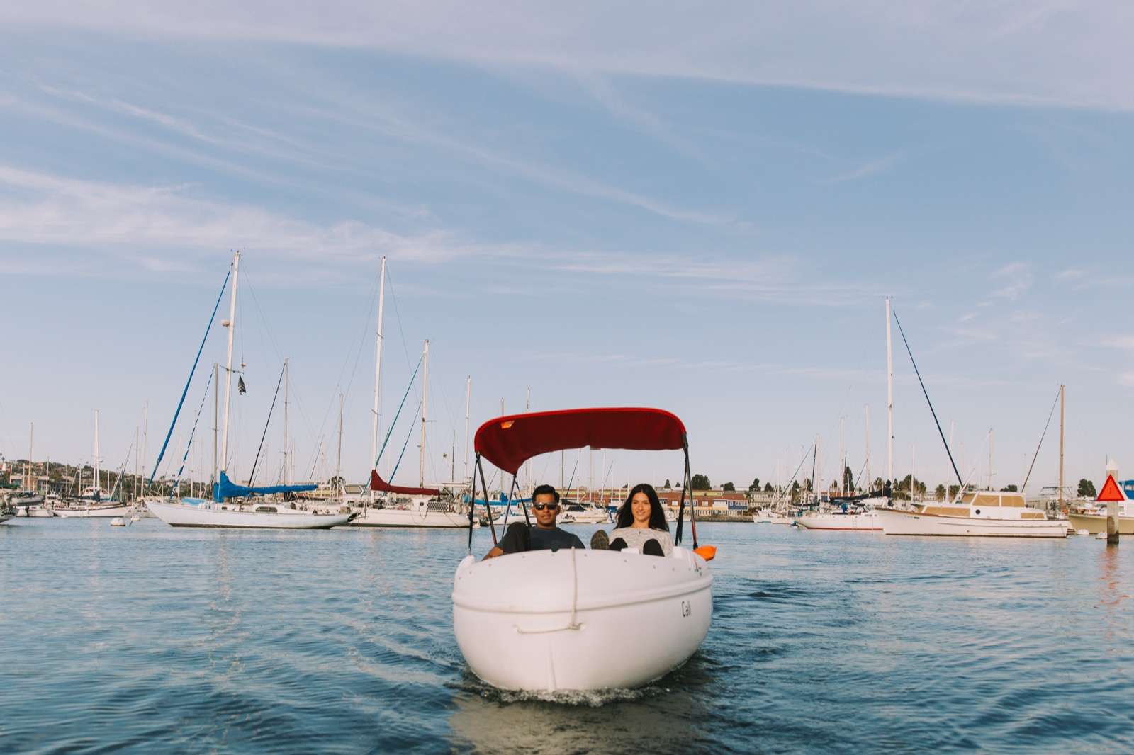 pedal boat San Diego bay couple