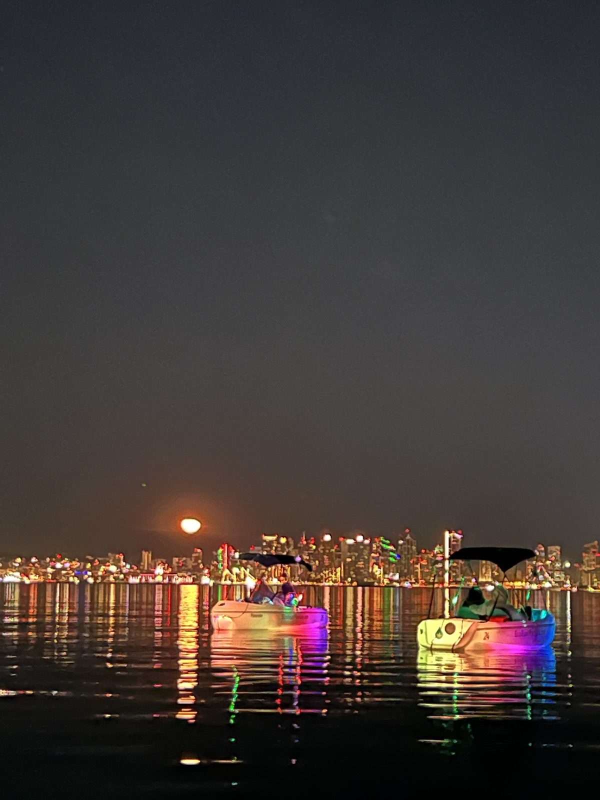 Glow boat San Diego anniversary outing on San Diego Bay